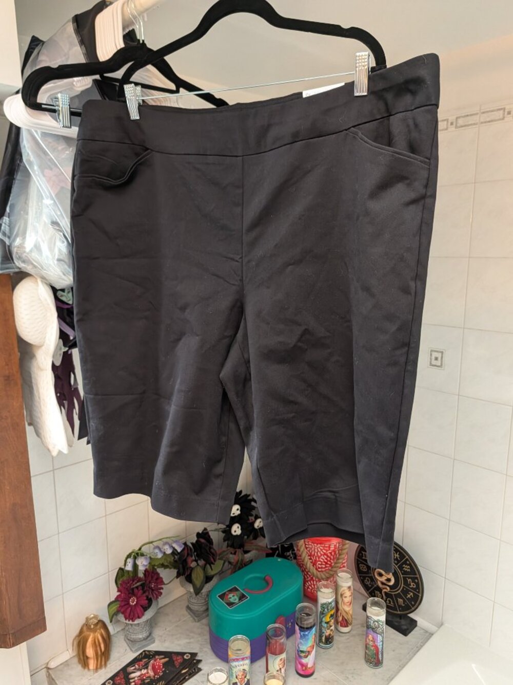 Croft & Barrow Effortless Stretch Skimmer Shorts Black 22W NWT Plus
